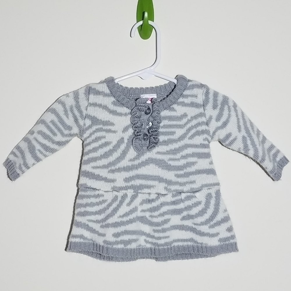 Garanimals Zebra Print Long Sleeve Knit Shirt 0-3m
